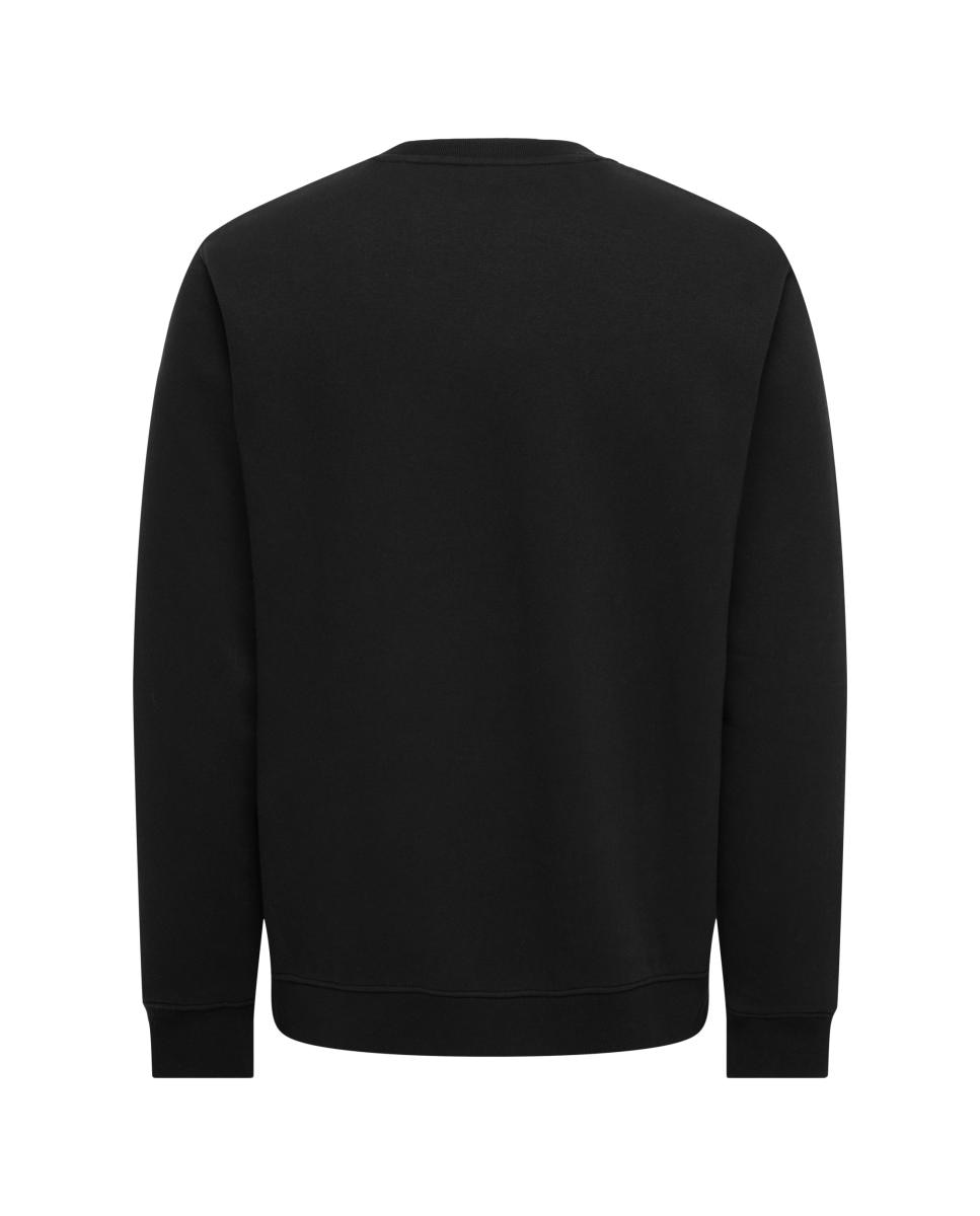 Sweatshirt Regular Fit com Gola Redonda. Preto-4