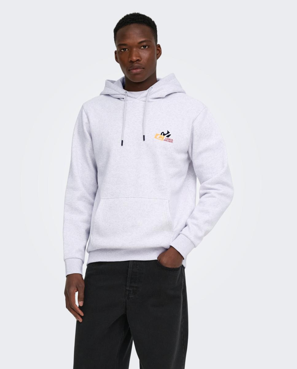 Imagem 0 de Sweatshirt com Capuz e Estampado Traseiro