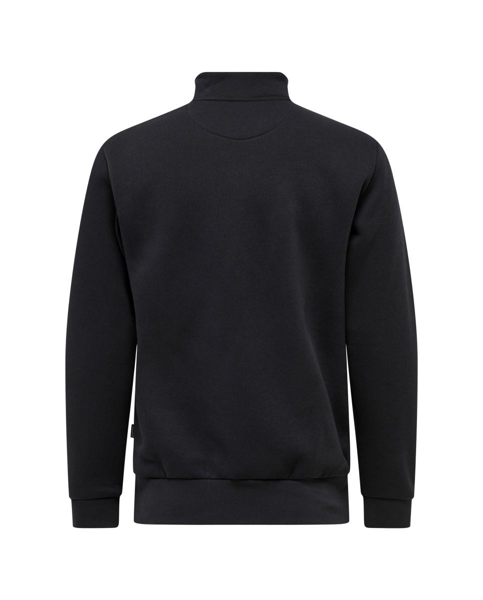 Sweatshirt Básica com Gola Alta Azul-marinho-5