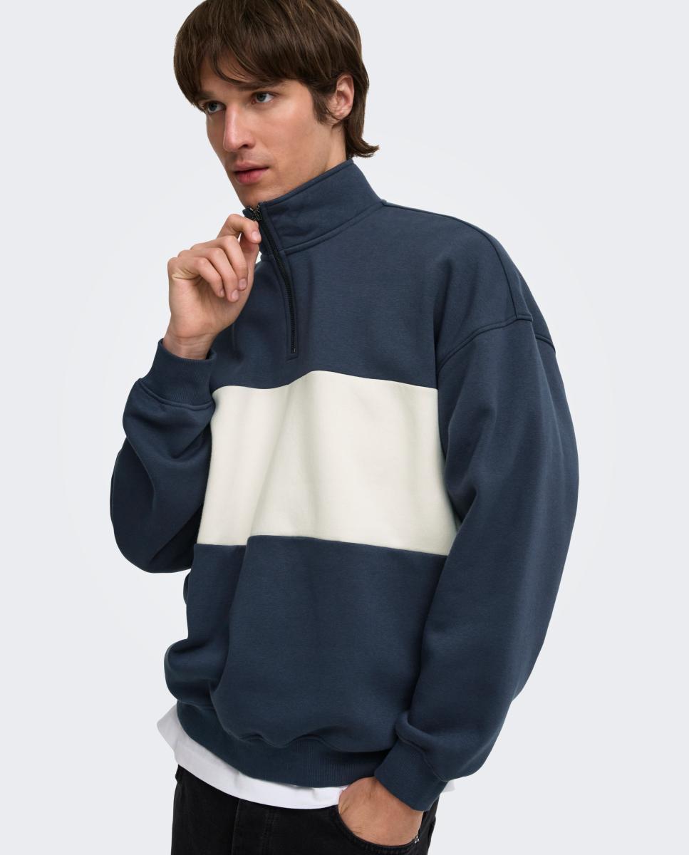 Imagem 0 de Sweatshirt de Homem com Fecho de Correr até ao Peito