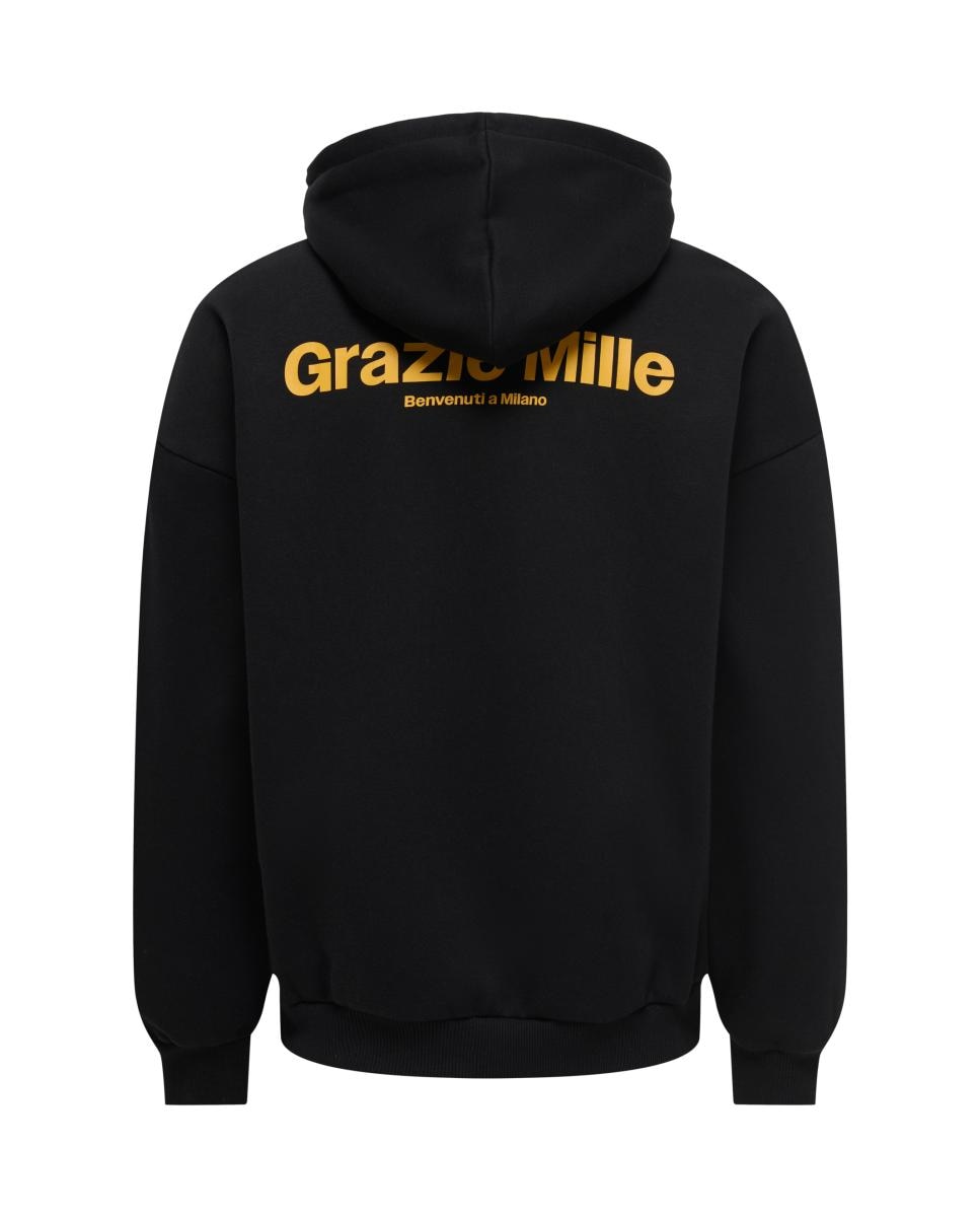Sweatshirt com Capuz e Detalhe à Frente Preto-6