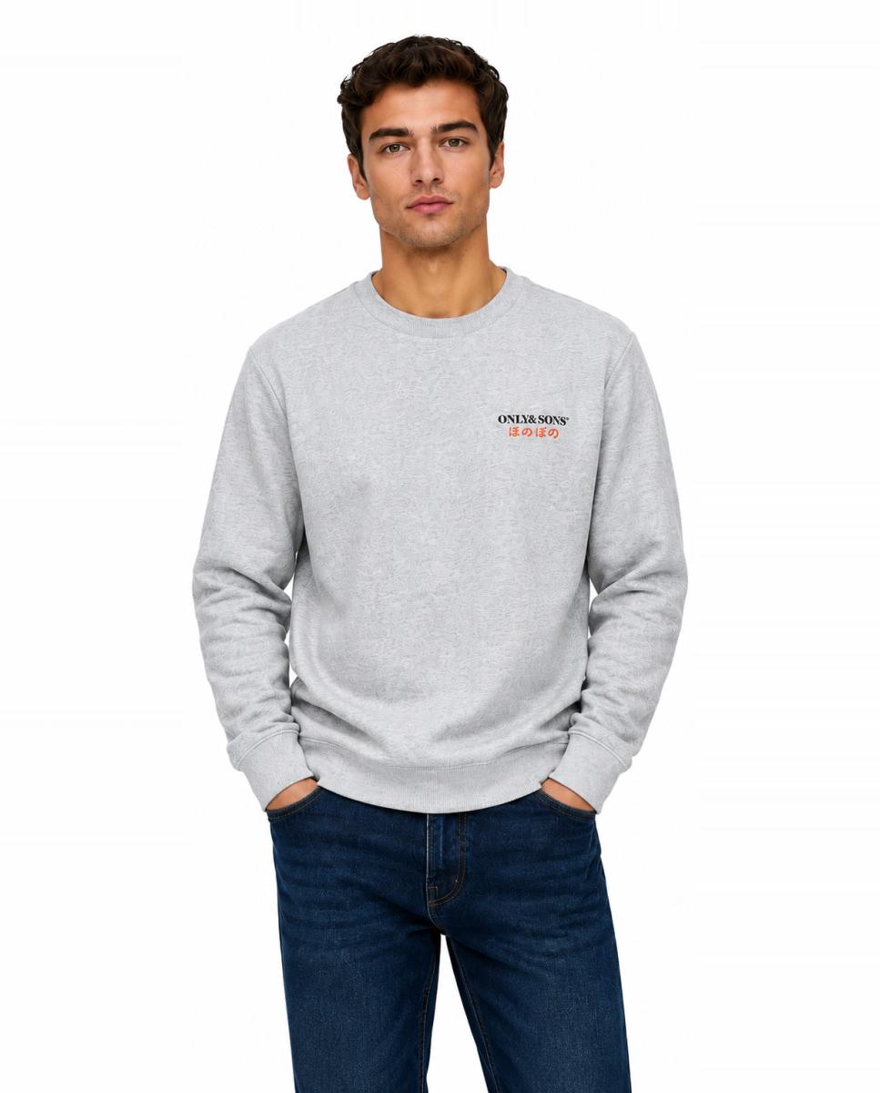 Imagem 0 de Sweatshirt de Homem com Gola Redonda e Estampado Traseiro