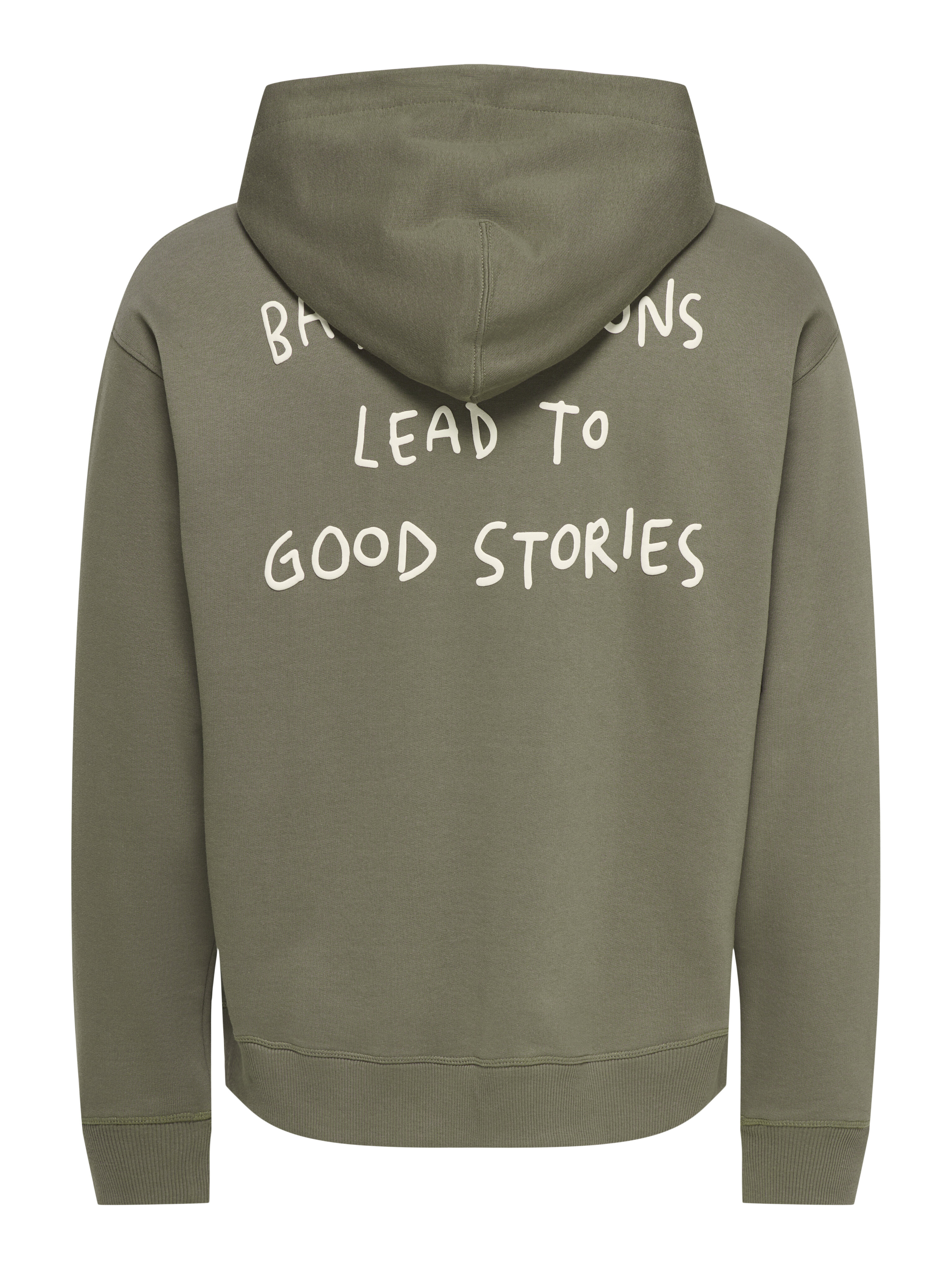 Sweatshirt com Capuz e Detalhe à Frente Verde-claro-4
