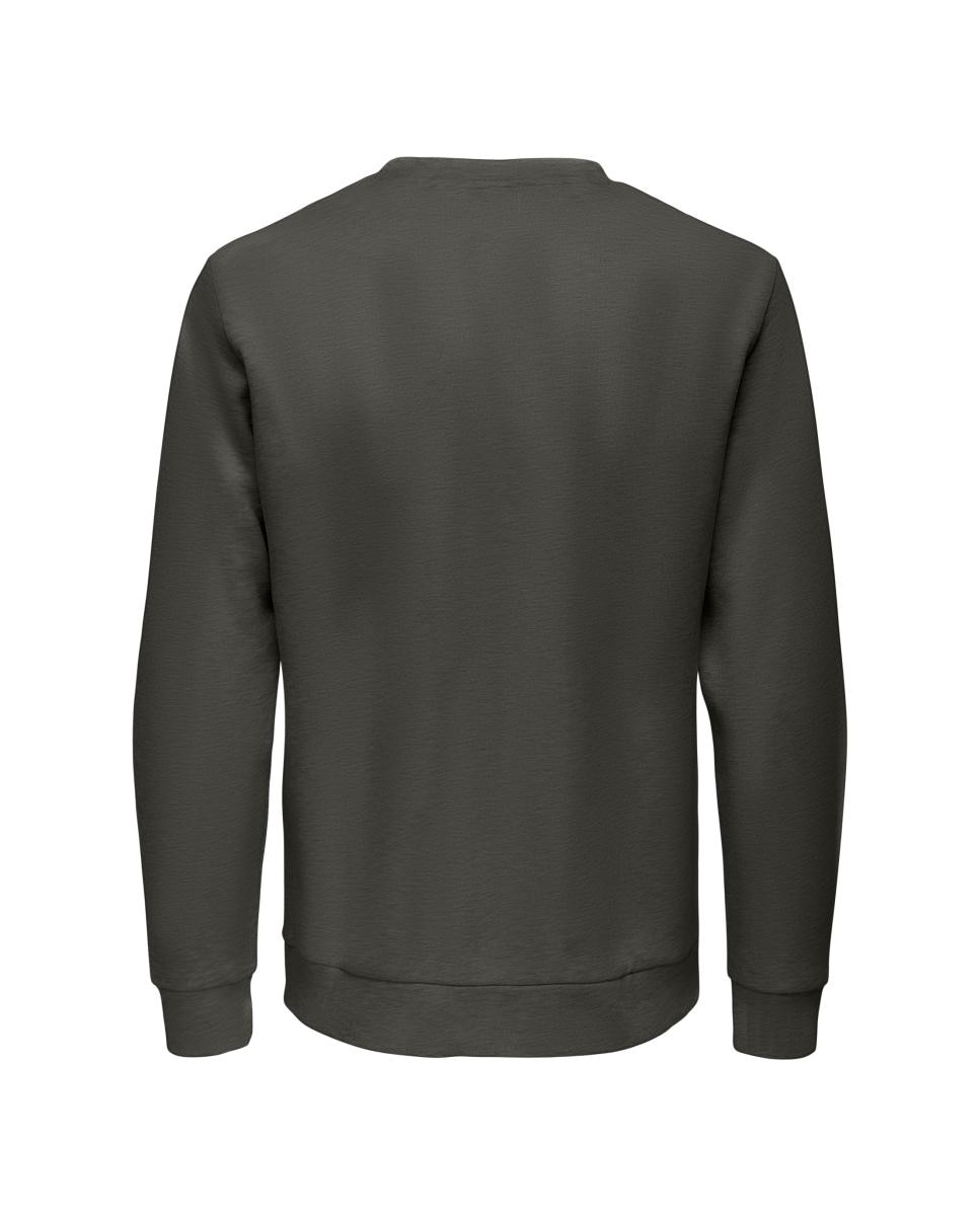 Sudadera de hombre regular fit. - Only & Sons - Verde oscuro Verde oscuro-4