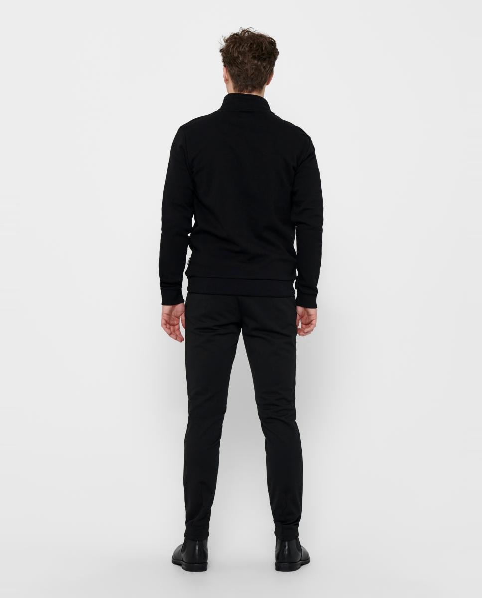 Sudadera de hombre básica con cuello alto. - Only & Sons - Negro Negro-3