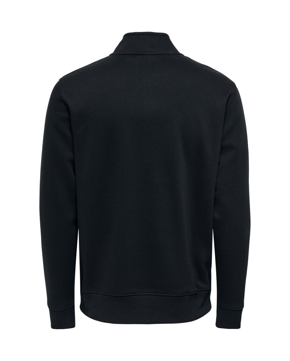 Sudadera de hombre básica con cuello alto. - Only & Sons - Negro Negro-5
