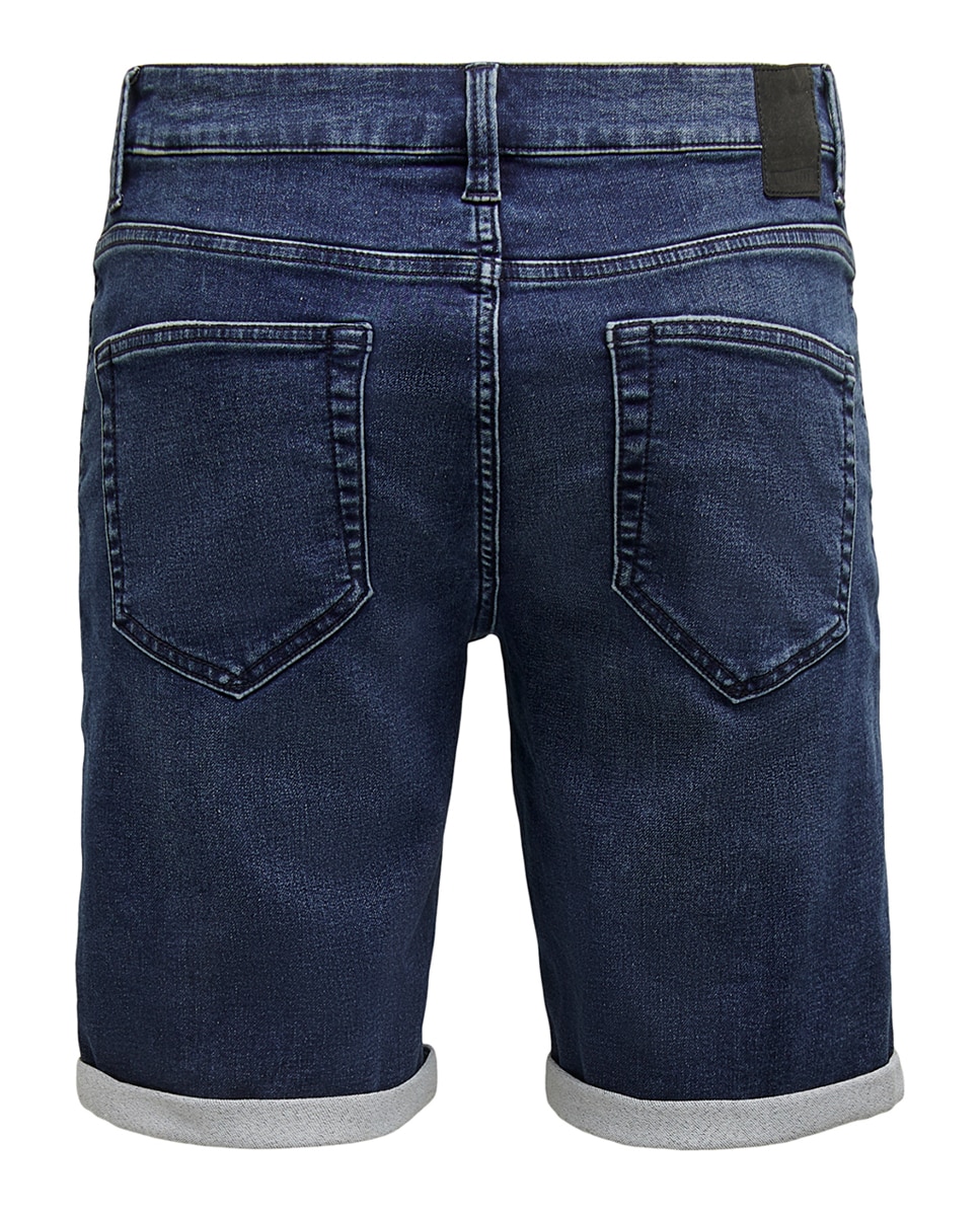 Bermudas de ganga azuis de homem Azul-claro-6