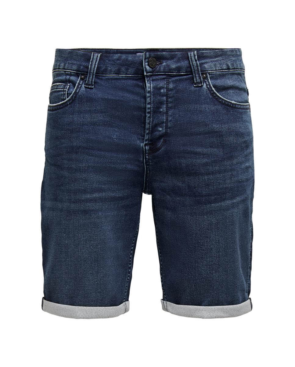 Bermudas de ganga azuis de homem Azul-claro-7