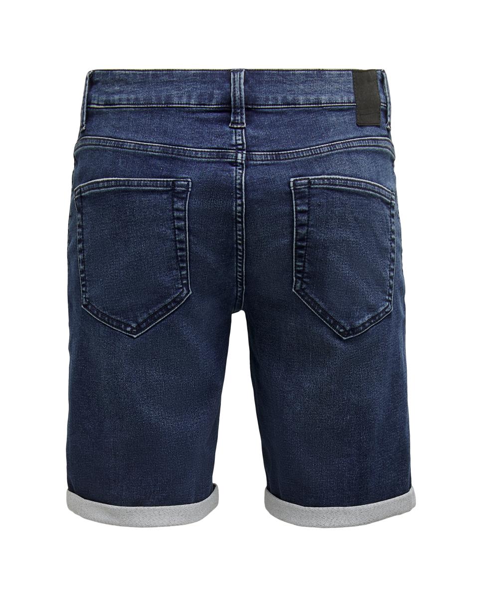 Bermudas de ganga azuis de homem Azul-claro-8