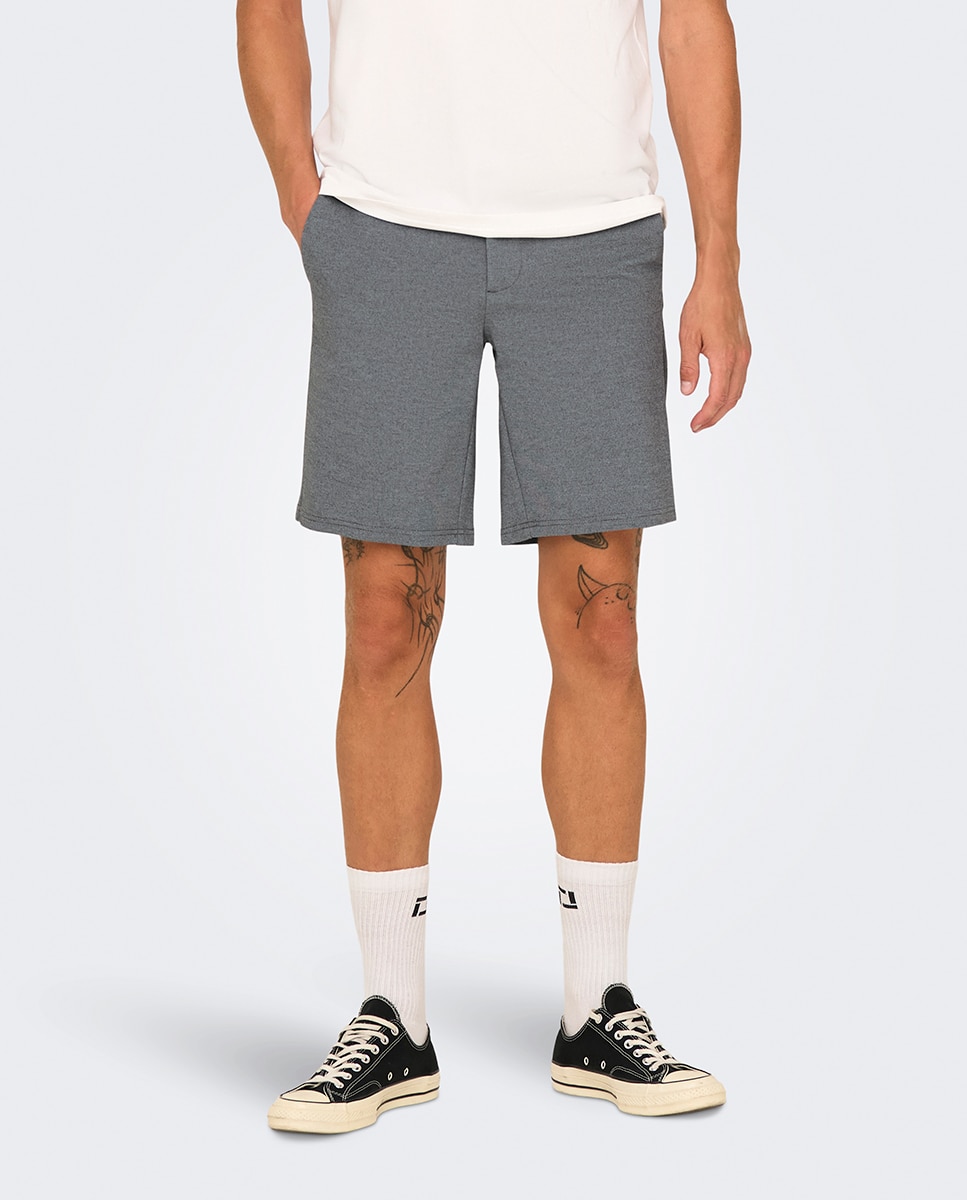 Bermudas chino Cinzento-2