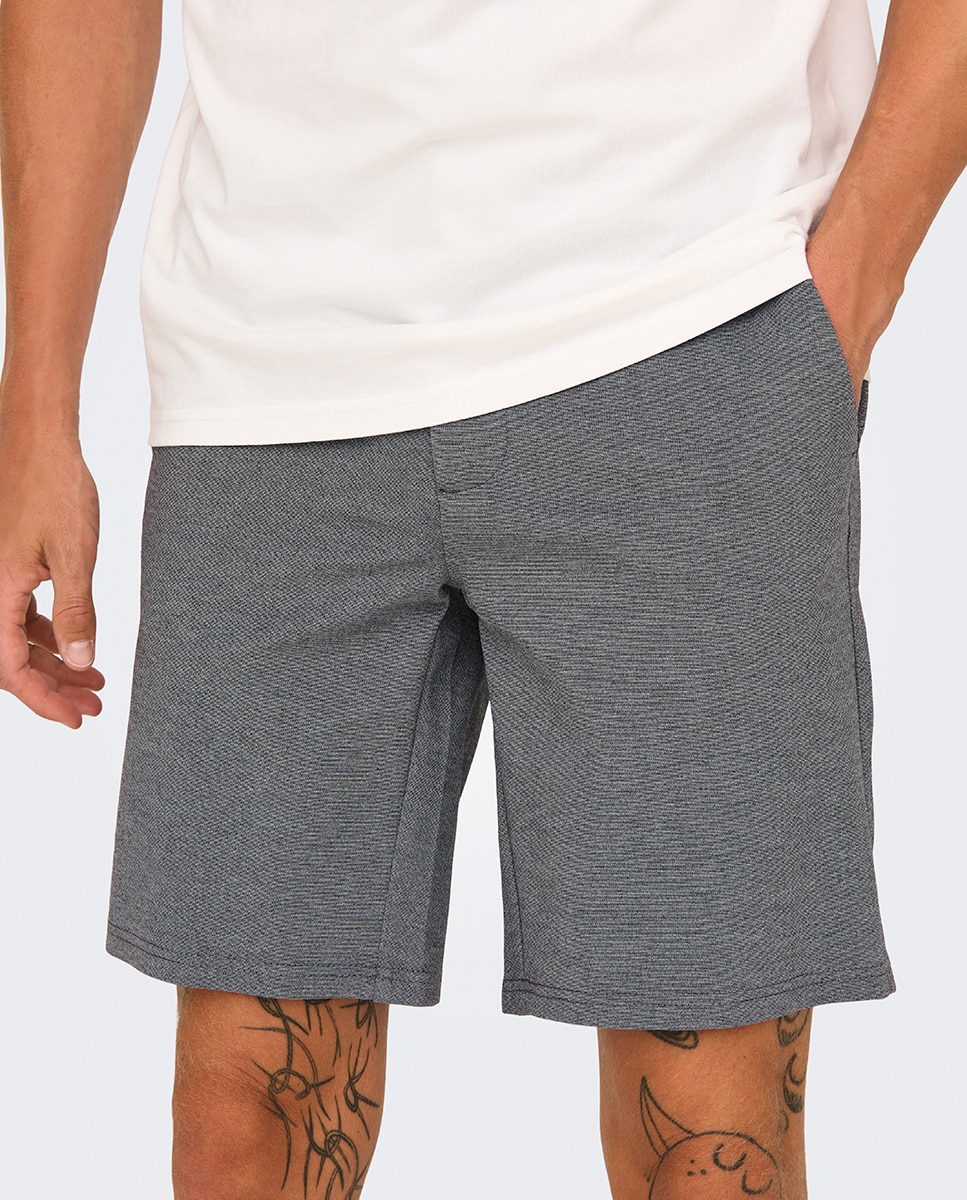 Bermudas chino Cinzento-4