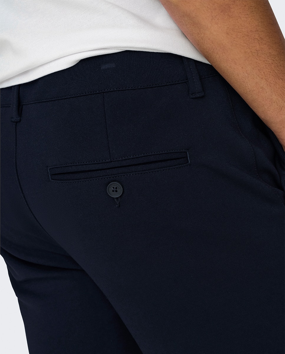 Bermudas chino Azul-marinho-5