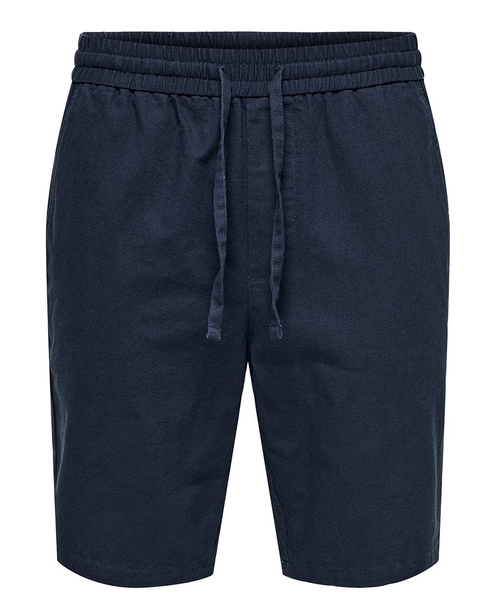 Bermudas de Linho Azul-marinho-6