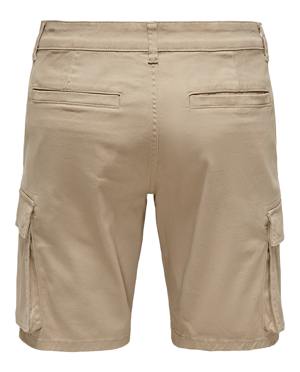 Bermudas Cargo Regular Fit Bege-7
