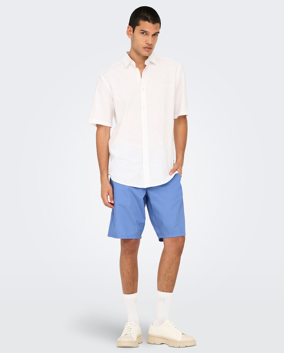Bermudas Slim Fit Azul-1