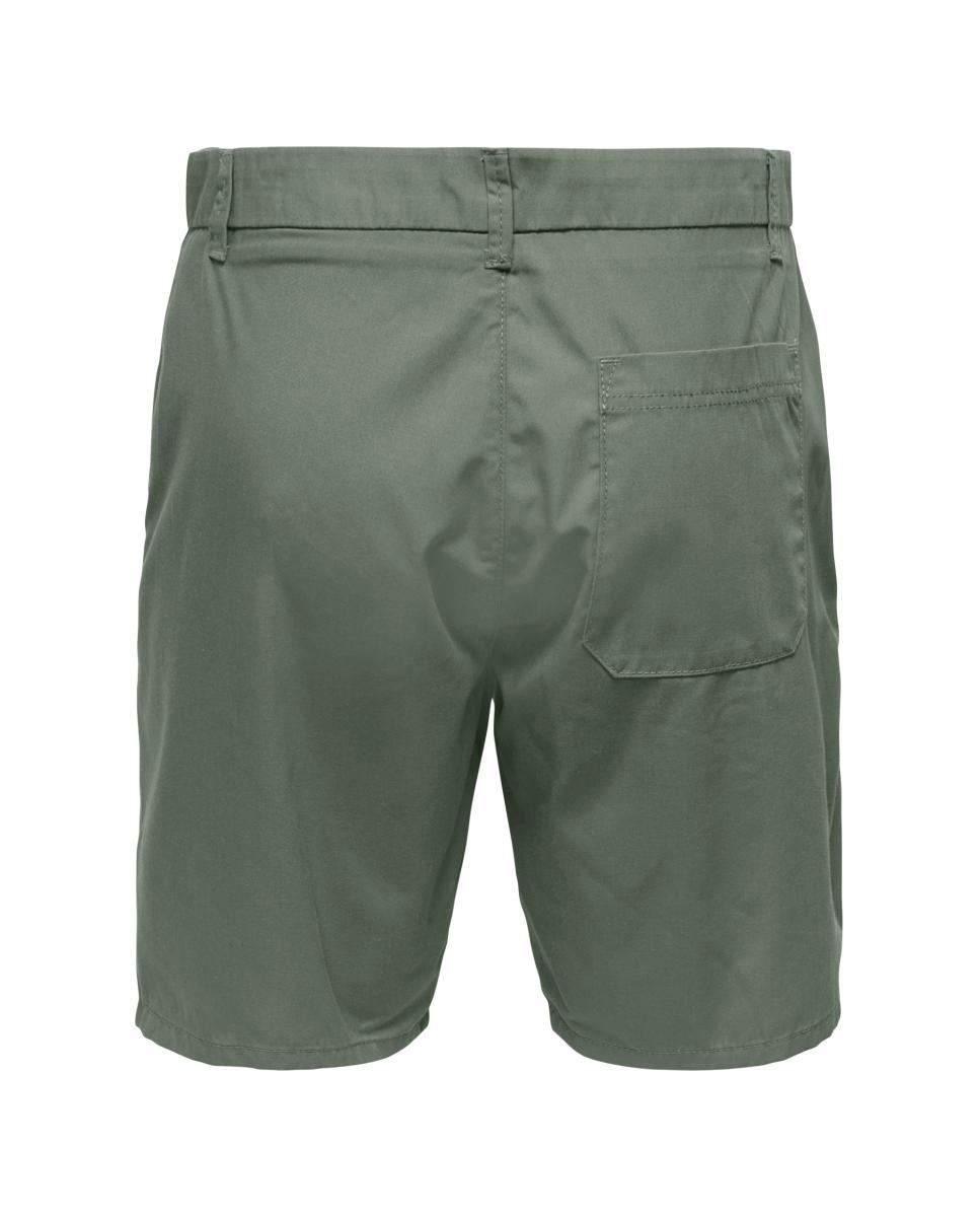 Pantalón bermuda de hombre slim fit - Only & Sons - Verde Verde-4