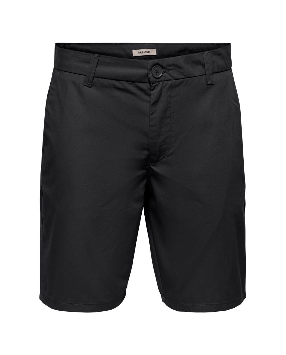 Pantalón bermuda de hombre slim fit - Only & Sons - Negro Negro-3
