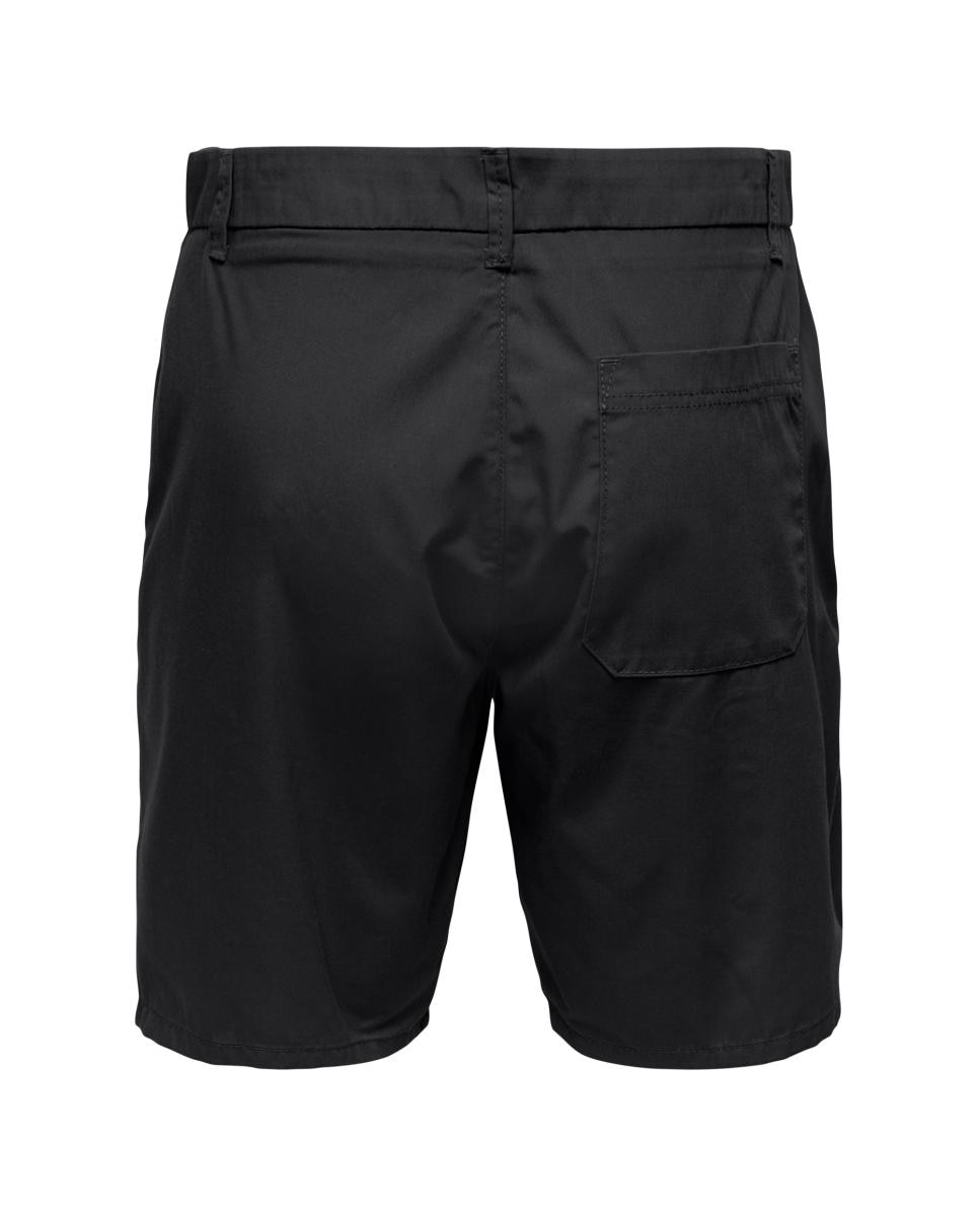 Pantalón bermuda de hombre slim fit - Only & Sons - Negro Negro-4