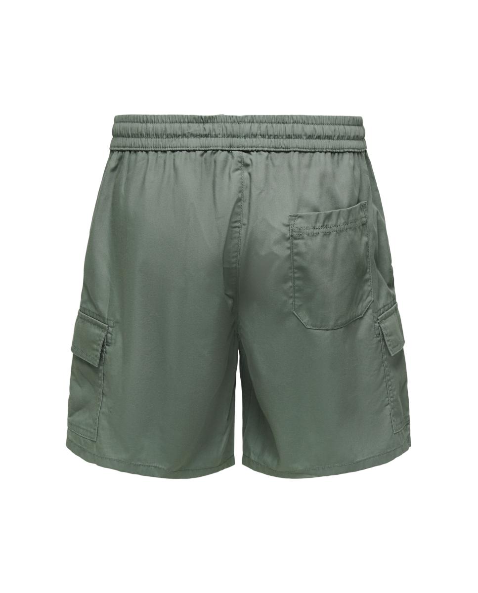 Bermudas Cargo Slim Fit Verde-4