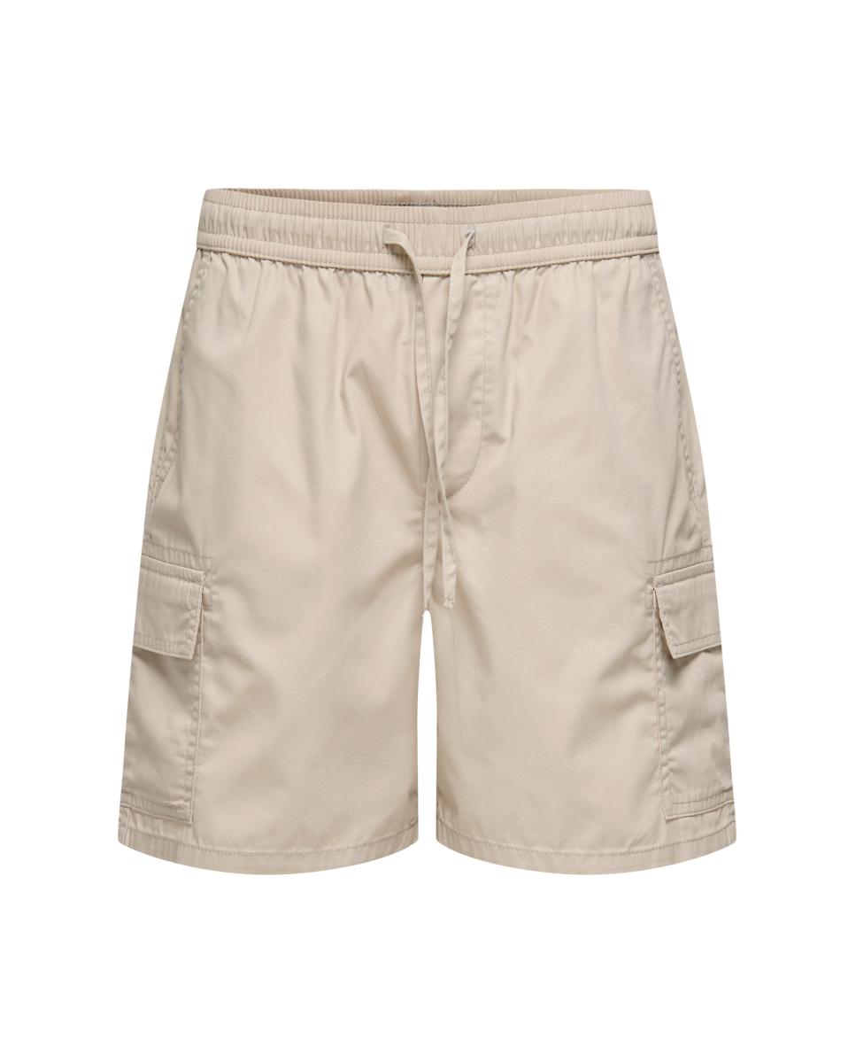 Bermudas Cargo Slim Fit Bege-3