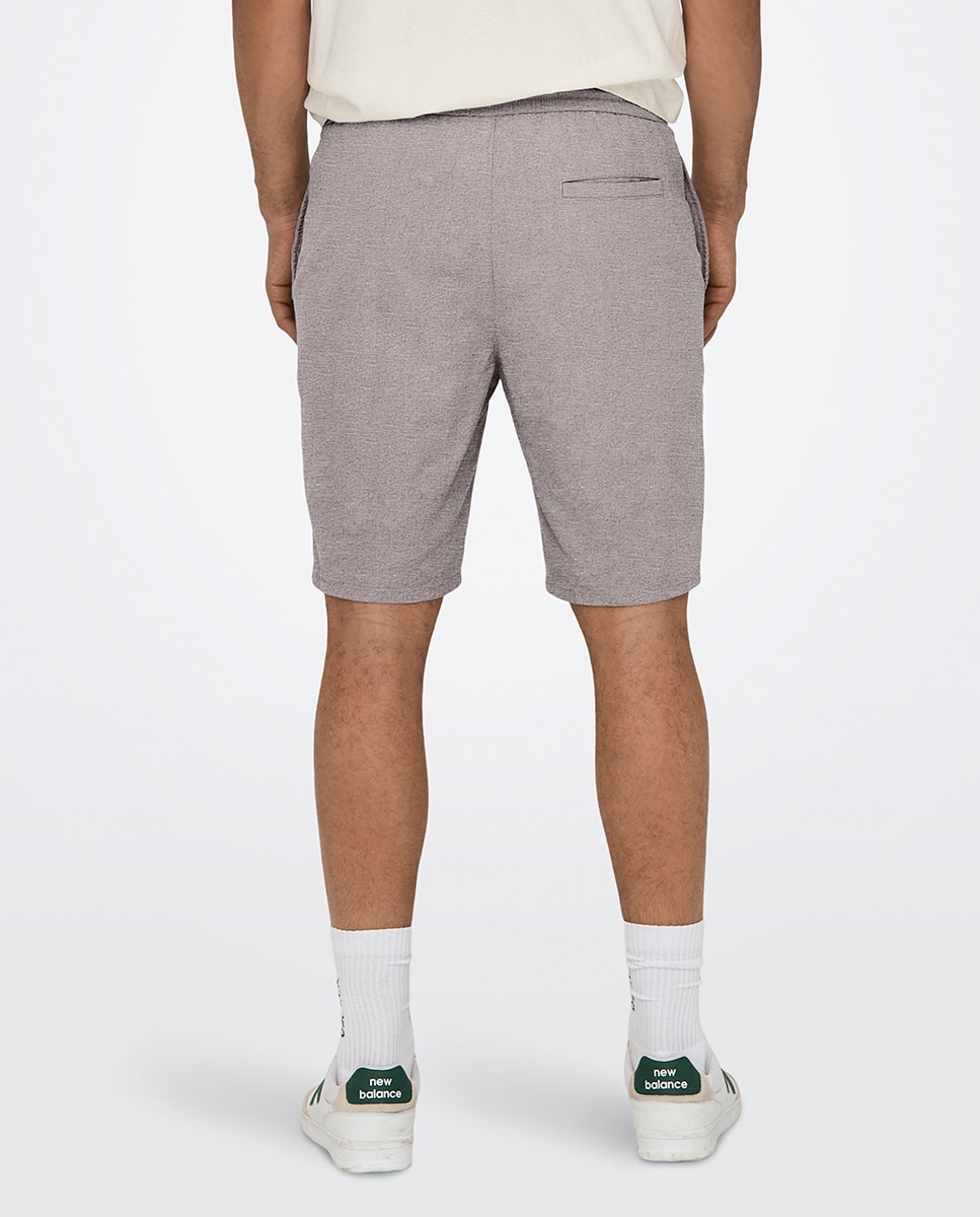 Bermudas de Linho Verde pardo-2
