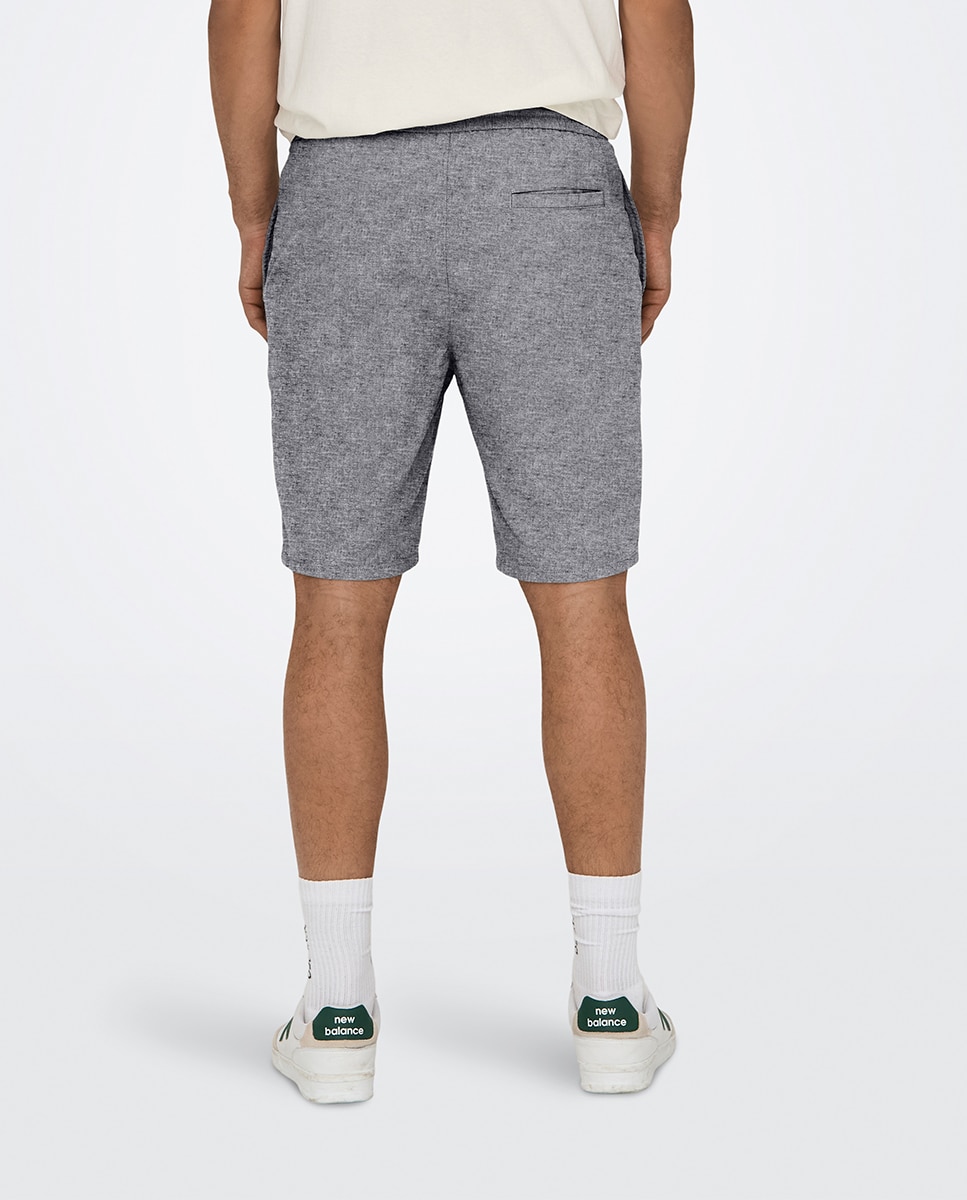 Bermudas de Linho Azul-marinho-2
