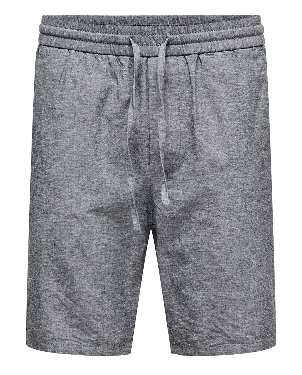 Bermudas de Linho Azul-marinho-3