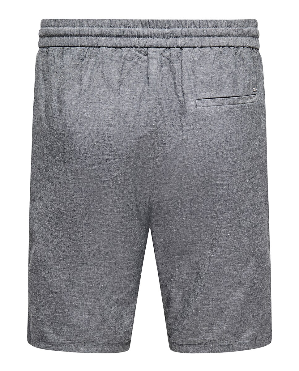 Bermudas de Linho Azul-marinho-4