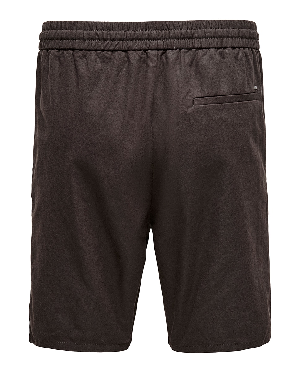 Bermudas de Linho Castanho-escuro-3
