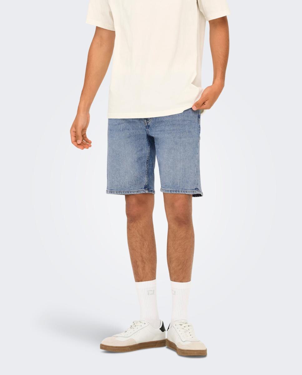 Bermudas de Ganga Regular Fit. Azul-claro-2