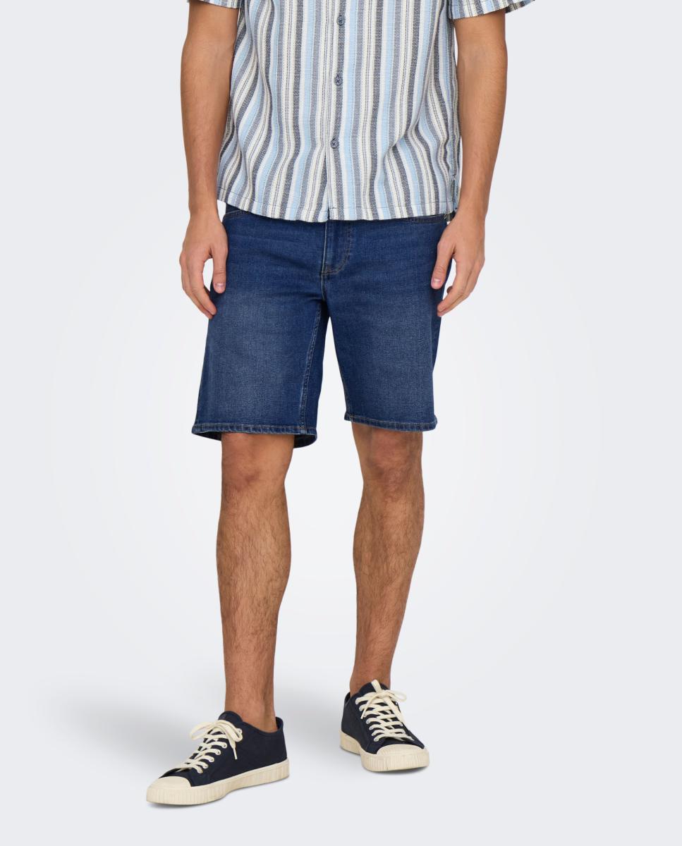 Bermudas de Ganga Regular Fit Azul-2