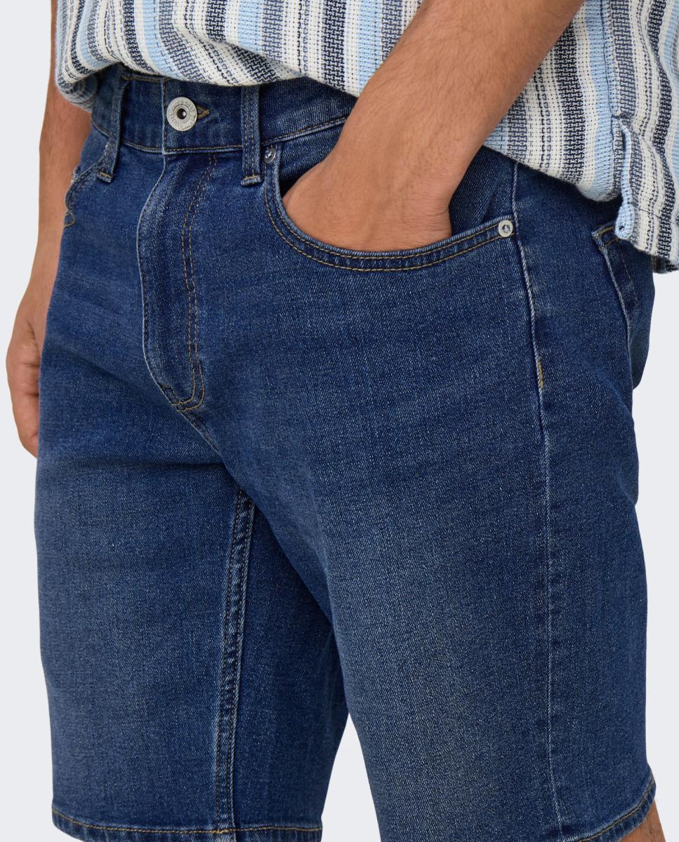 Bermudas de Ganga Regular Fit Azul-3