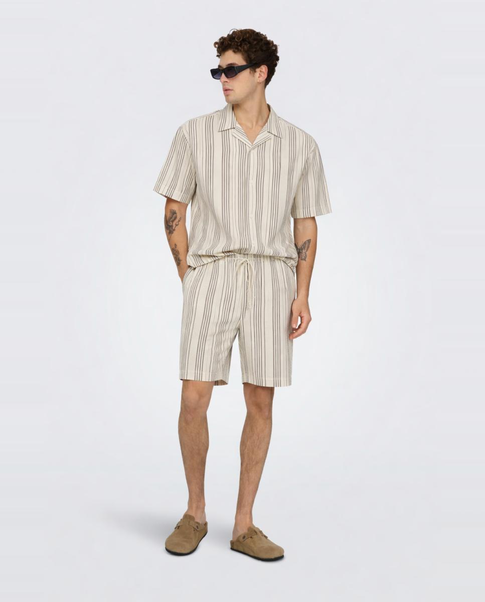Only & Sons - Shorts de hombre con tejido seersuker.