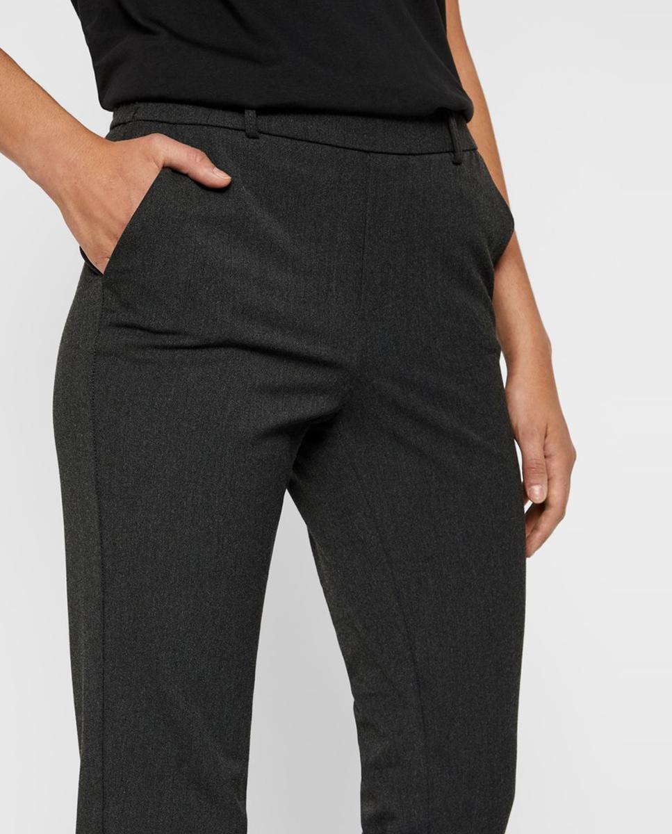 Pantalón de mujer liso con cintura normal - Vero Moda - Gris oscuro Gris oscuro-5