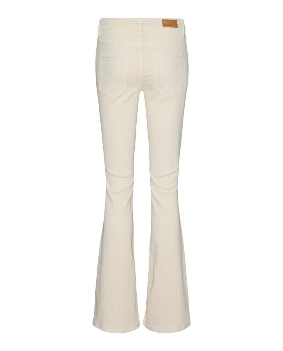 Jeans Flare com Cintura Média Branco-7