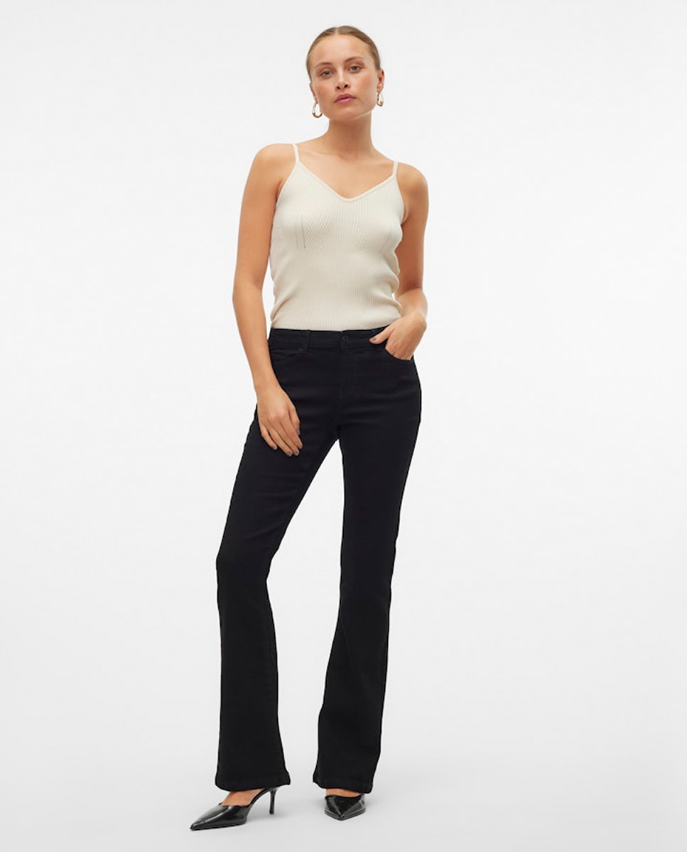 Imagem 0 de Jeans Flare Escuras