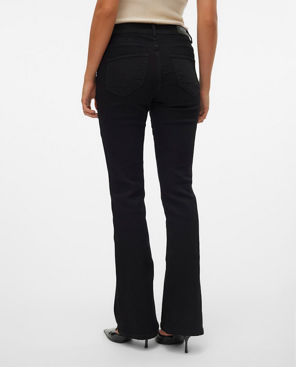 Jeans Flare Escuras Preto-3