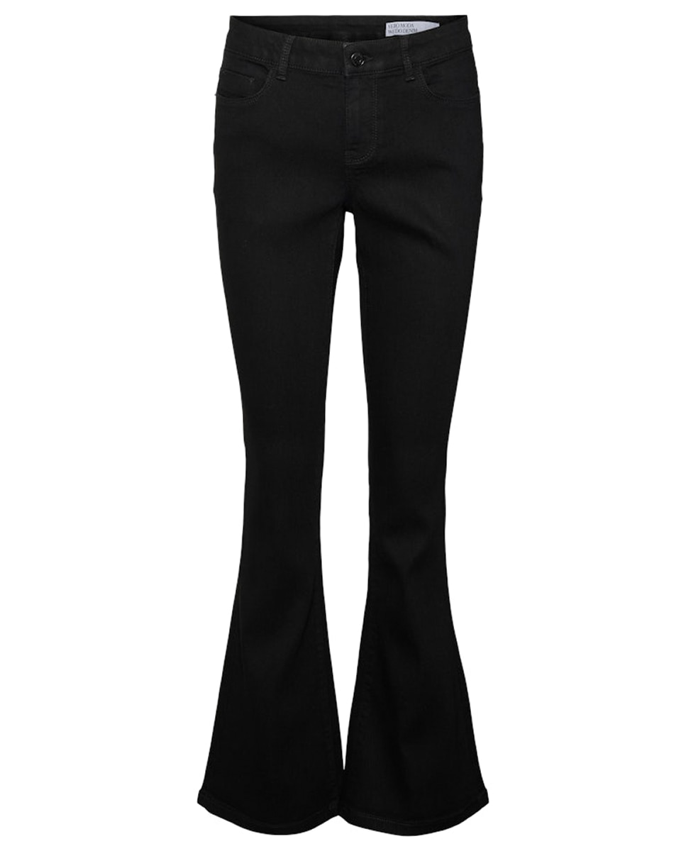 Jeans Flare Escuras Preto-6