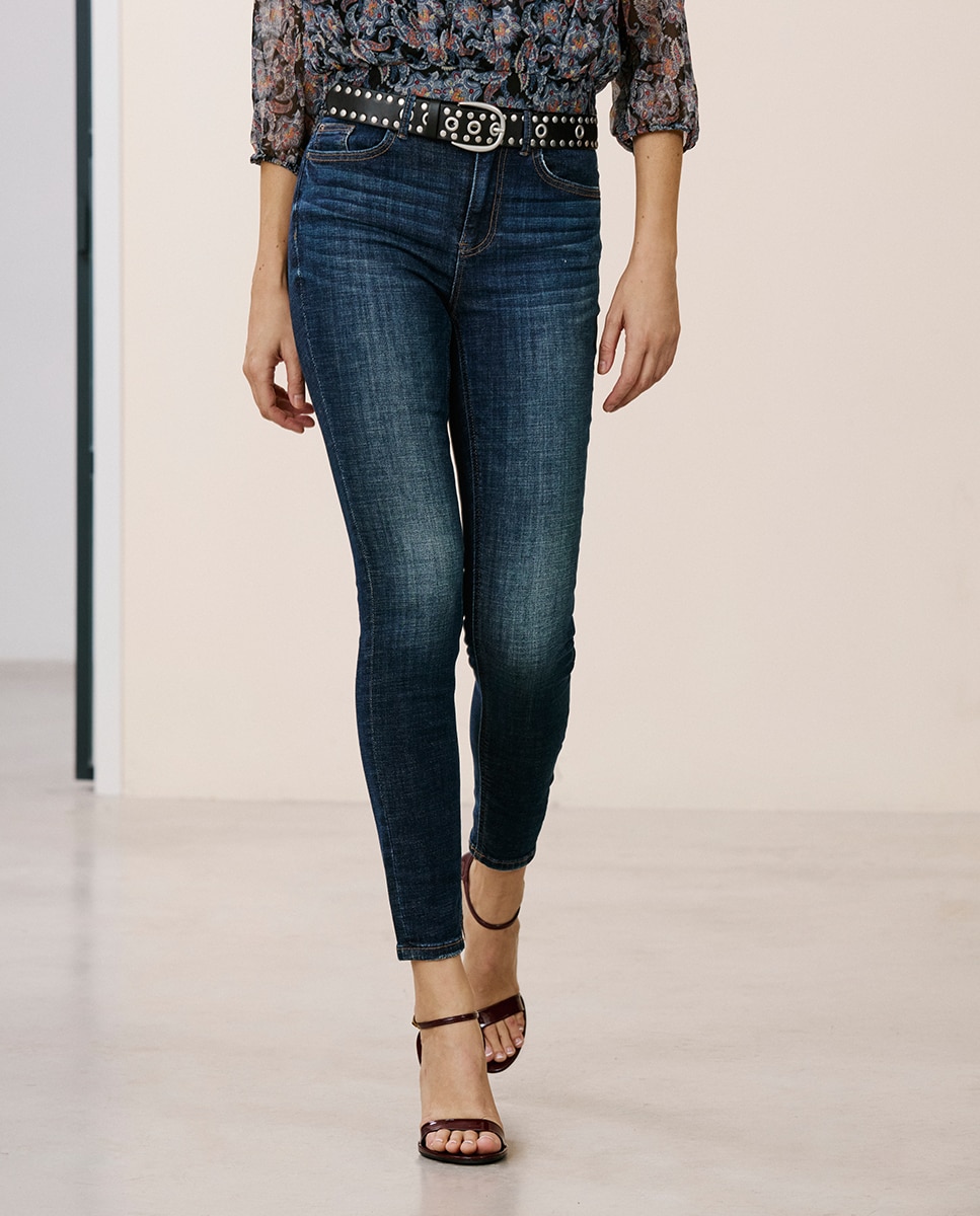 Jeans Skinny Básicas Índigo-2