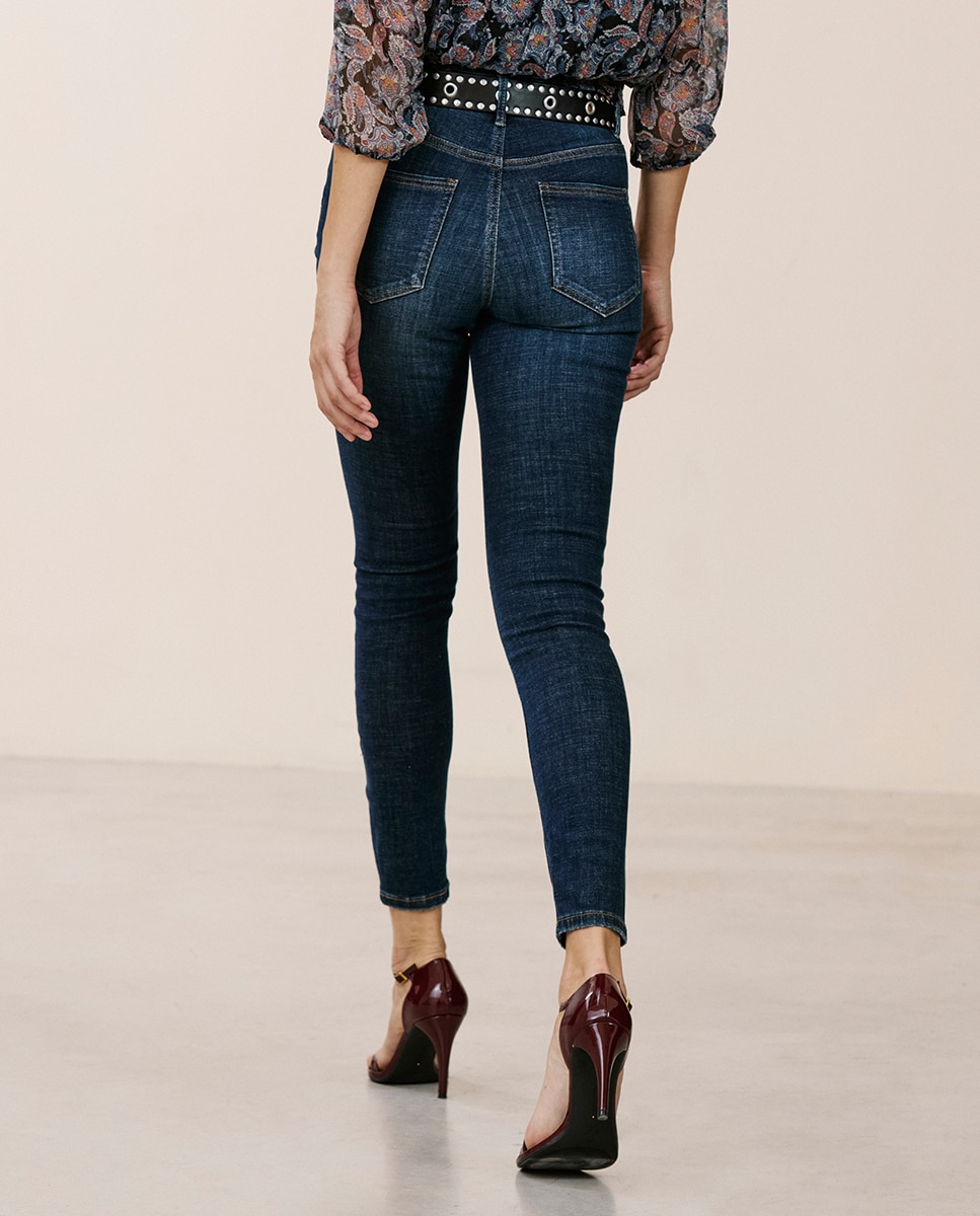 Jeans Skinny Básicas Índigo-3