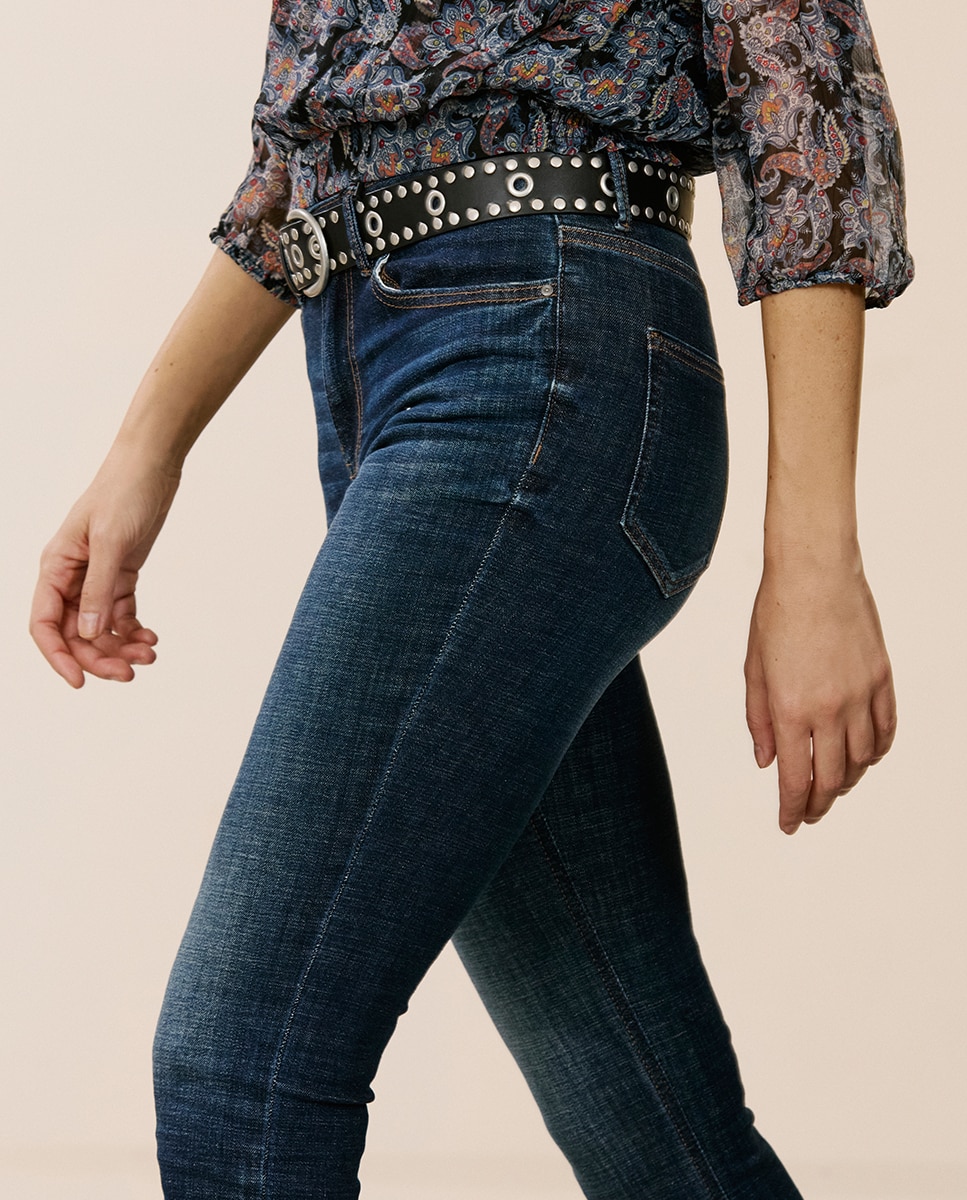 Jeans Skinny Básicas Índigo-4