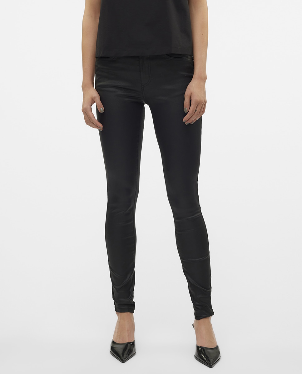 Jeans Skinny Acolchoadas Preto-3