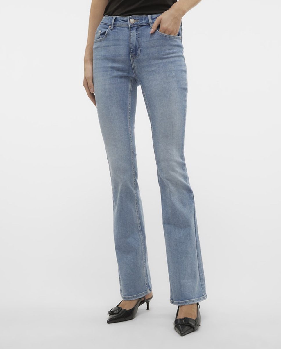 Jeans Flared Claras Azul-claro-3