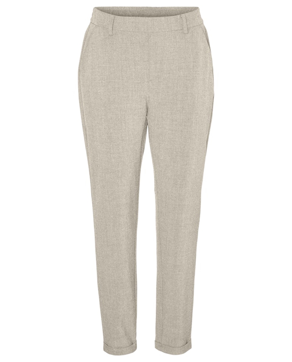 Calças Formais com Cintura Elástica Branco-gelo-1