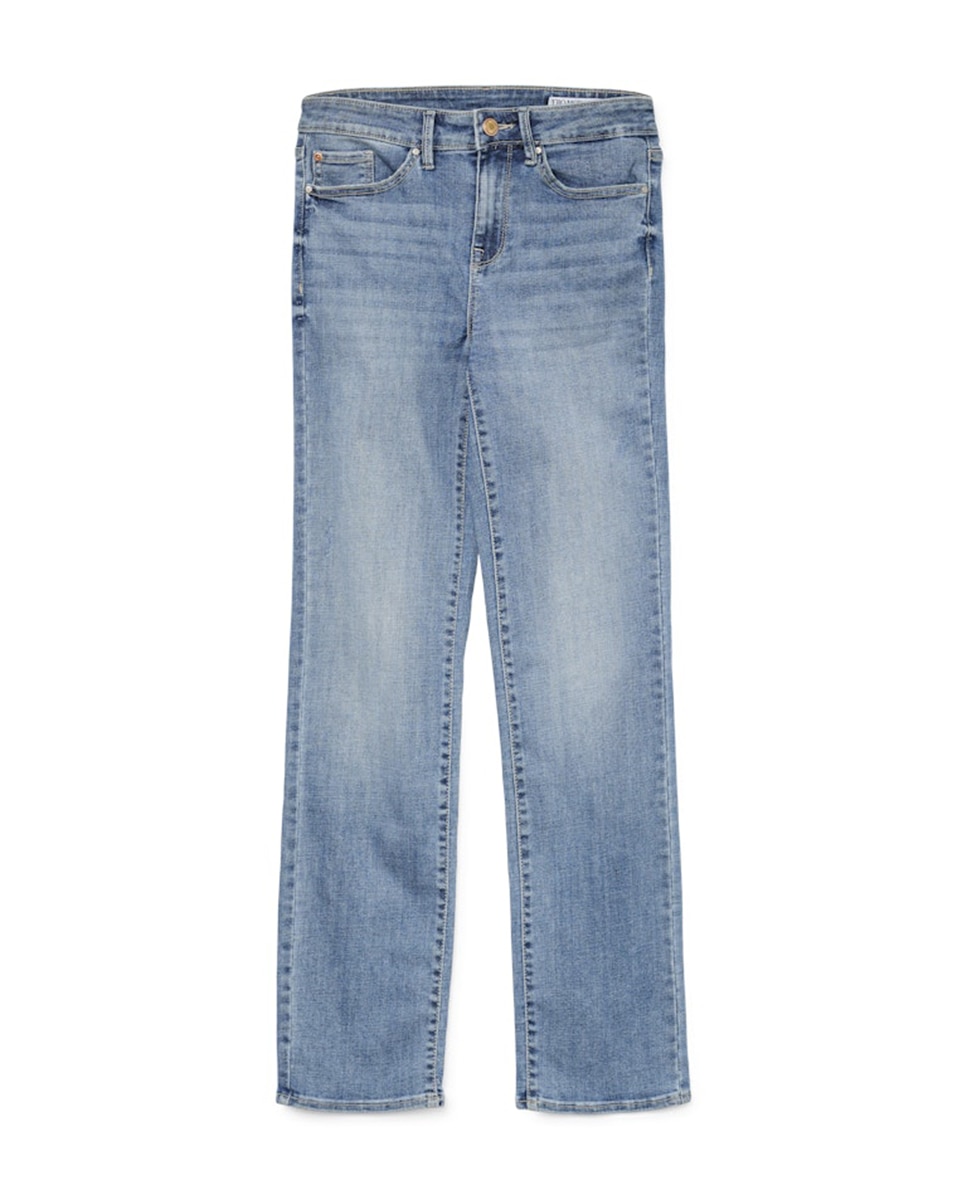 Jeans Straight com Efeito de Lavagem Azul-índigo-6