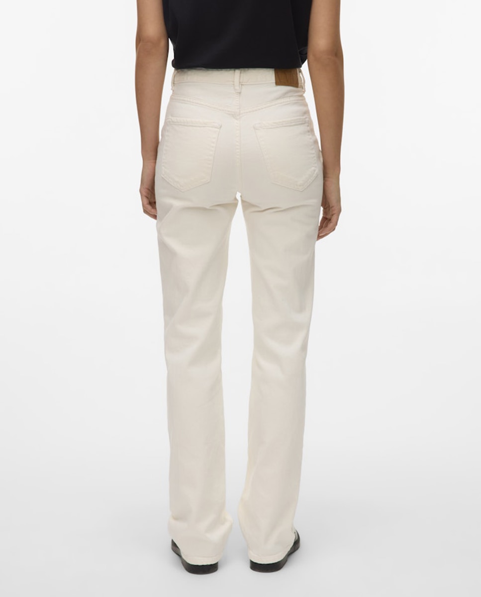 Jeans Straight - Branco Branco-2