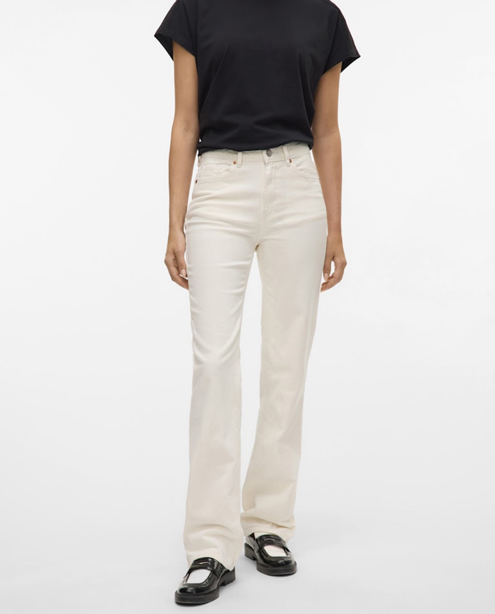 Jeans Straight - Branco Branco-3