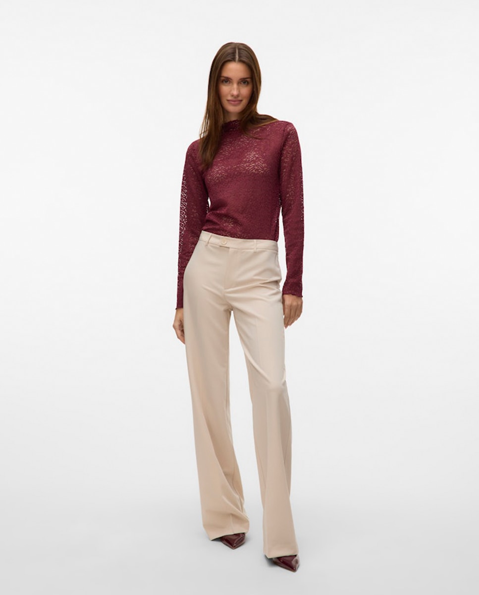 Vero Moda - Pantalón de vestir de mujer con pinzas.