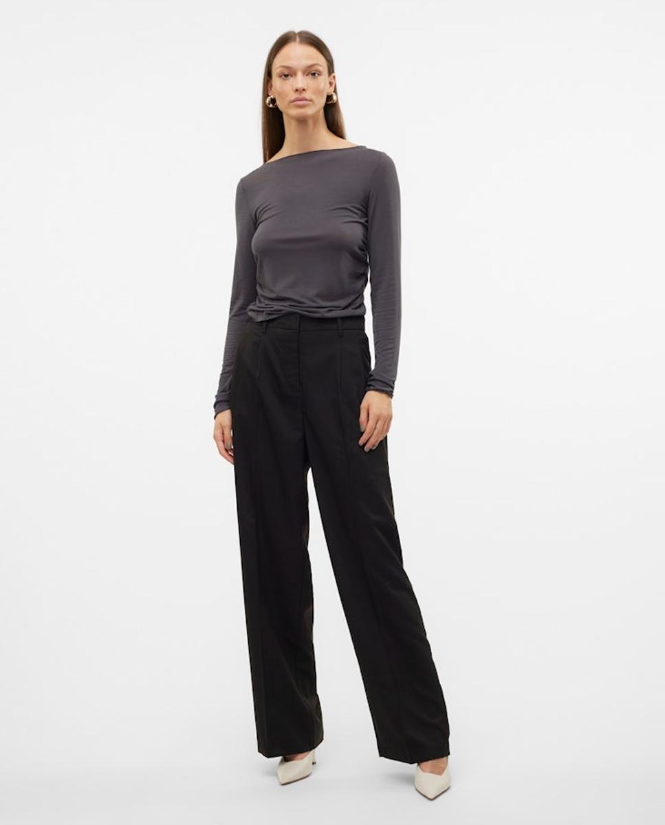 Calças Formais Largas Preto-1