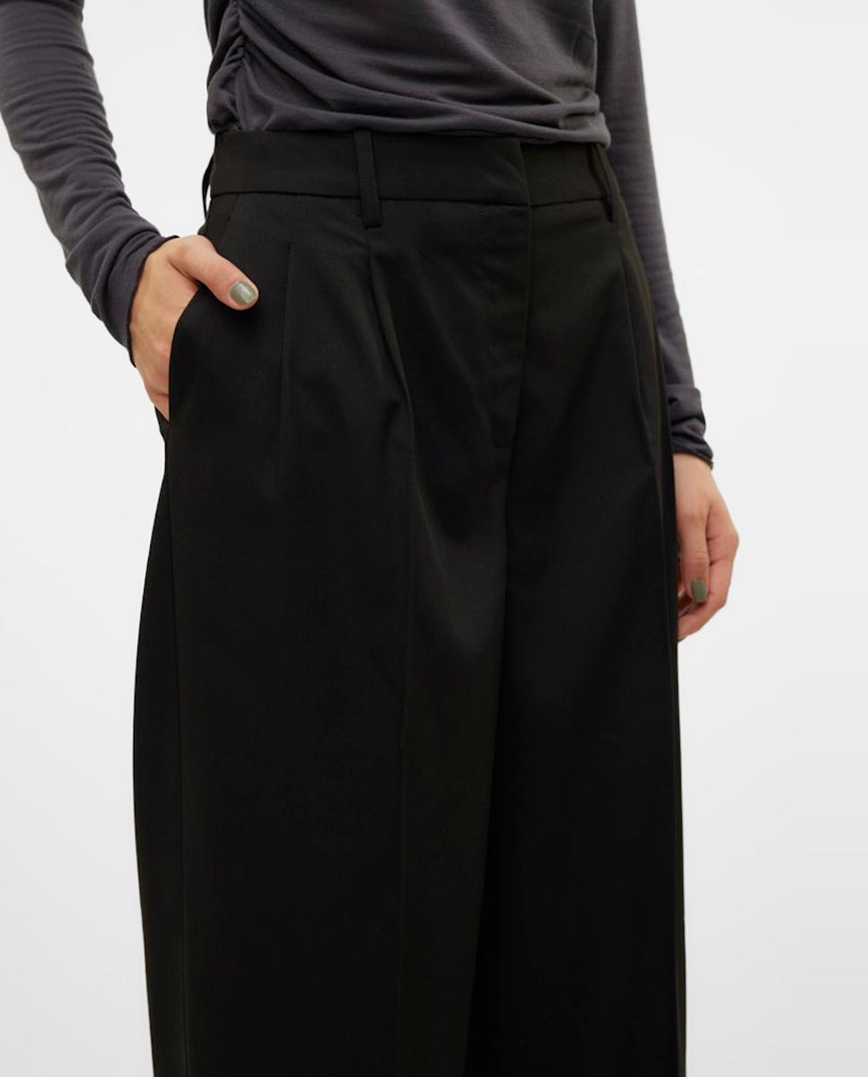 Calças Formais Largas Preto-2